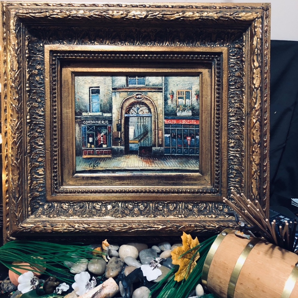 “Parisian storefront scene” by Pike